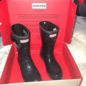 Short Black Hunter Rain Boots